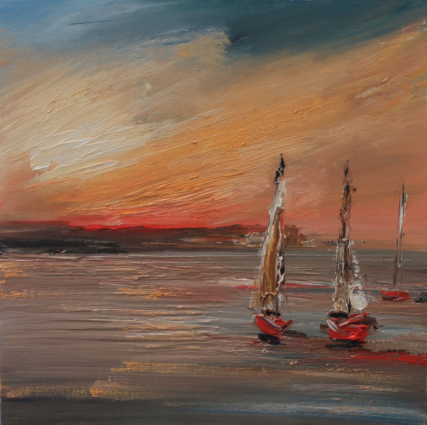 'Sails at Sunset' by artist Rosanne Barr